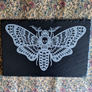 Death Head Moth hawk moth Slate Table Mat - Cheese Board